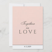 Invitation Monogramme aquarelle rose minimaliste  (Dos)
