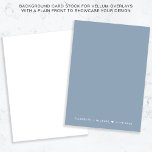 Invitation Monogramme Arrière - plan bleu Dusty pour superpos<br><div class="desc">Améliorez votre vellum ou votre faire-part de mariage acrylique ou enregistrez les chevauchements de date avec notre stock de carte arrière - plan polyvalent. Doté d'un front blanc propre pour équilibrer parfaitement les motifs de superposition complexes, le dos bleu poussiéreux comprend vos noms monogrammes et date mariage unis avec un...</div>