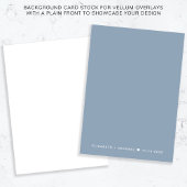 Invitation Monogramme Arrière - plan bleu Dusty pour superpos