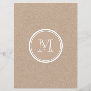 Invitation Monogramme Arrière - plan papier Kraft