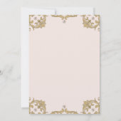 Invitation Monogramme Beige Orné Victorien Vintage Mariage (Dos)
