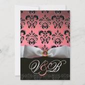 INVITATION MONOGRAMME BLACK BLACK RIBBON (Devant)