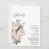 Invitation Monogramme blanc flou tout en un Mariage (Dos)