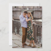 Invitation Monogramme blanc rose moderne Mariage floral (Dos)