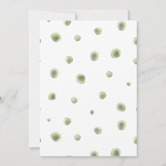 Invitation Monogramme Bleu Floral Verdure Baptême Garçon (Dos)