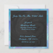 Invitation Monogramme bleu glacier (Dos)