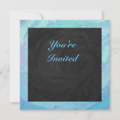 Invitation Monogramme bleu glacier (Devant)
