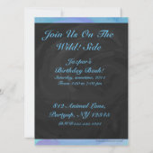 Invitation Monogramme bleu glacier (Dos)