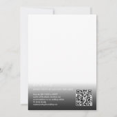 Invitation Monogramme bleu marine moderne Photo QR Code Maria (Dos)