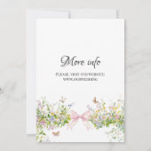 Invitation Monogramme bohème moderne Aquarelle Mariage floral (Dos)