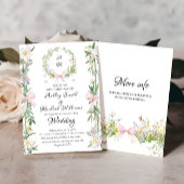 Invitation Monogramme bohème moderne Aquarelle Mariage floral