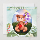 Invitation Monogramme botanique rustique Mariage personnalisé (Dos)