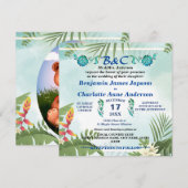 Invitation Monogramme botanique rustique personnalisé pour ma (Devant / Derrière)