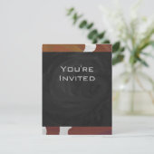Invitation Monogramme Brown et blanc de vache (Debout devant)