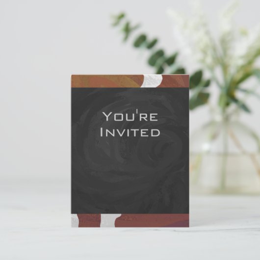 Invitation Monogramme Brown et blanc de vache (Debout devant)