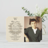 Invitation Monogramme Brown unique (Debout devant)