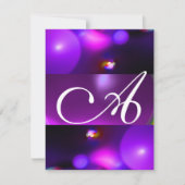 Invitation MONOGRAMME BULLE QUANTIQUE violet (Devant)