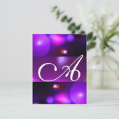 Invitation MONOGRAMME BULLE QUANTIQUE violet (Debout devant)