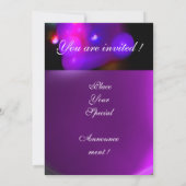 Invitation MONOGRAMME BULLE QUANTIQUE violet (Dos)