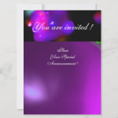 Invitation MONOGRAMME BULLE QUANTIQUE violet (Dos)