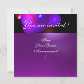 Invitation MONOGRAMME BULLE QUANTIQUE violet (Dos)