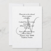 Invitation Monogramme Cantaloupe Bleu Réception géométrique (Dos)