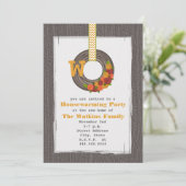 Invitation Monogramme Chauffage domestique inspiré par le boi (Debout devant)