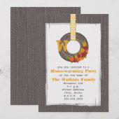 Invitation Monogramme Chauffage domestique inspiré par le boi (Devant / Derrière)