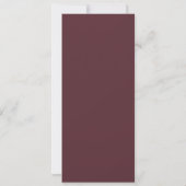 Invitation Monogramme classique Burgundy Script Menu imprimab (Dos)
