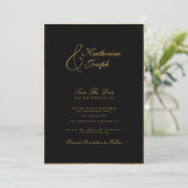 INVITATION MONOGRAMME CLASSIQUE CALLIGRAPHIE ROMANTIQUE SAVEZ (Debout devant)