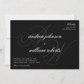 Invitation Monogramme classique Formal Elegant Mariage photo (Devant)