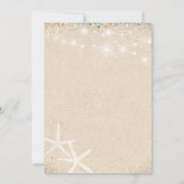 Invitation Monogramme Coeurs dans le mariage de la plage de s (Dos)