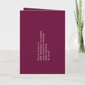 Invitation Monogramme couronne d'or noir option repas mariage (Dos)