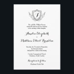 Invitation Monogramme Crest Classic Elegant Wedding Invitatio<br><div class="desc">Cette Invitation de mariage classique monogramme Crest est conçue pour la mariée traditionnelle. Ces fontes élégantes se prêtent parfaitement à l'audacieuse et aquarelle crête monogramme au centre de l'invitation. Nous avons aussi choisi l'aspect classique du noir et blanc pour ces invitations de mariage.</div>