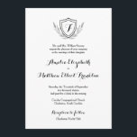 Invitation Monogramme Crest Classic Elegant Wedding Invitatio<br><div class="desc">Cette Invitation de mariage classique monogramme Crest est conçue pour la mariée traditionnelle. Ces fontes élégantes se prêtent parfaitement à l'audacieuse et aquarelle crête monogramme au centre de l'invitation. Nous avons aussi choisi l'aspect classique du noir et blanc pour ces invitations de mariage.</div>