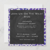 Invitation Monogramme Dalmatien violet et blanc (Dos)