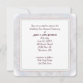 Invitation Monogramme Dans Un Mariage Élégant Fleur Wreath (Dos)