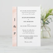 Invitation Monogramme d'aquarelle de couleur blanche minimali (Debout devant)