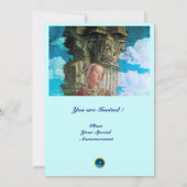 Invitation MONOGRAMME DE BEAUTÉ CLASSIQUE bleu antique clair (Dos)