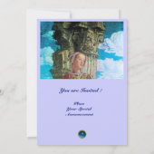 Invitation MONOGRAMME DE BEAUTÉ CLASSIQUE bleu antique clair (Dos)