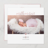 Invitation Monogramme de bricolage en D'or Rose Remerciements (Devant / Derrière)