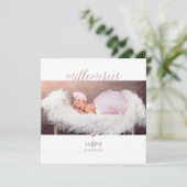 Invitation Monogramme de bricolage en D'or Rose Remerciements (Debout devant)