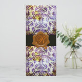 Invitation MONOGRAMME DE CACHET DE CIRE BRUN DAMAS ANCIEN, vi (Debout devant)