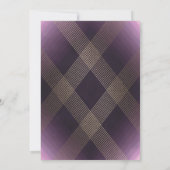 Invitation Monogramme de calligraphie violette classique Gold (Dos)