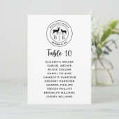 Invitation Monogramme de cerfs Mariage campagnard rustique (Debout devant)