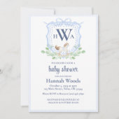 Invitation Monogramme de Cheval à roche Baby shower du grand (Devant)