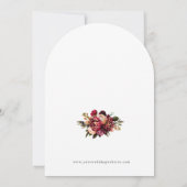 Invitation Monogramme de chrysanthème sur blanc pur (Dos)