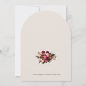 Invitation Monogramme de chrysanthème sur cameo beige (Dos)