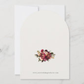 Invitation Monogramme de chrysanthème sur le blanc de neige (Dos)