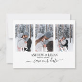 Invitation Monogramme de Collage de Photos Simple pour Faire (Devant)